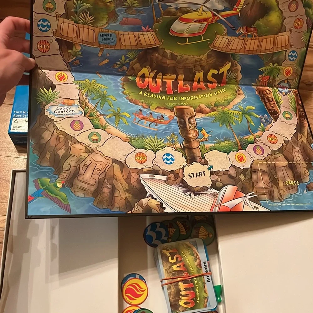 Outlast: a reading for information game Reading comprehension Level 2 Board Game